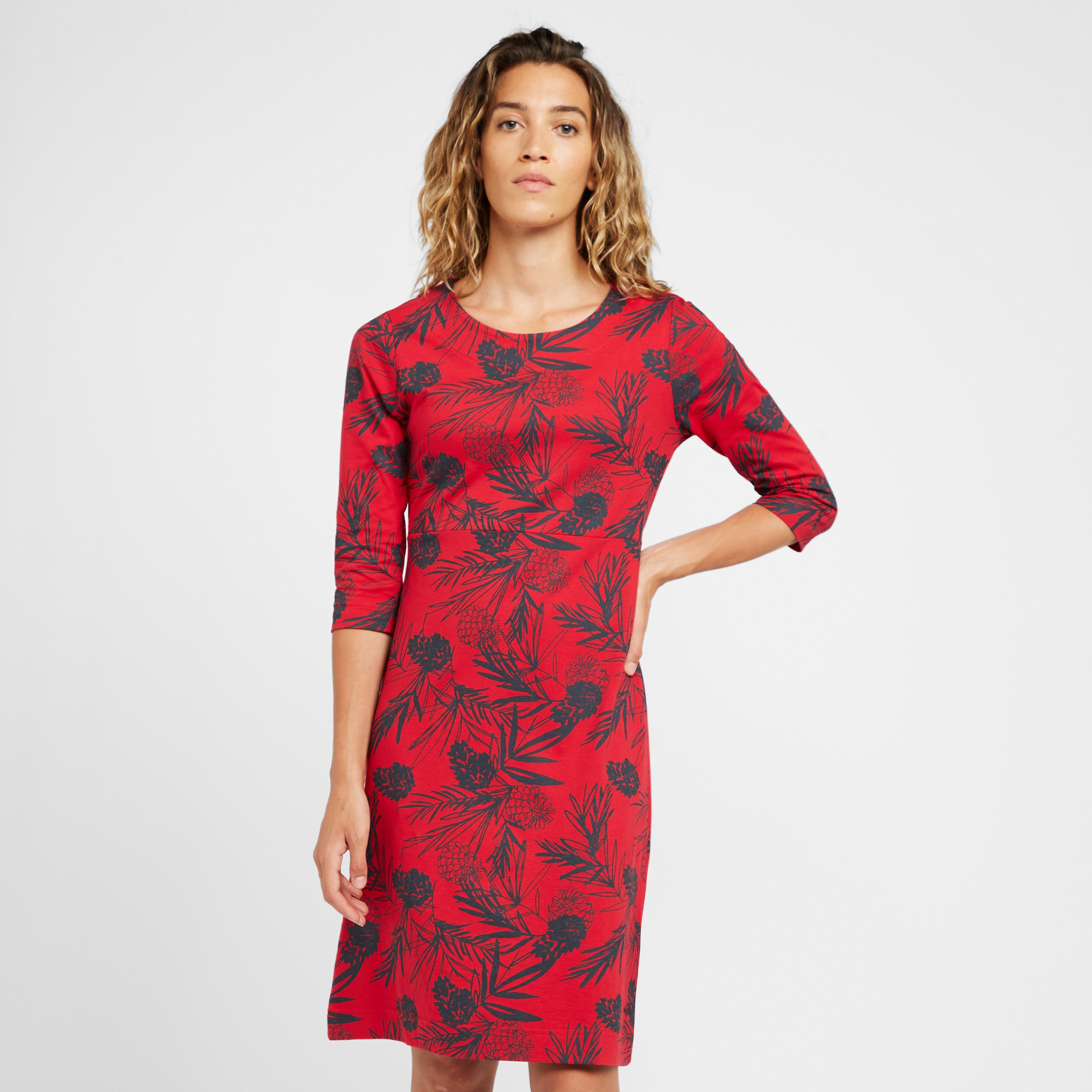 Weird Fish Womens Calista Dress - Red/red  Red/red