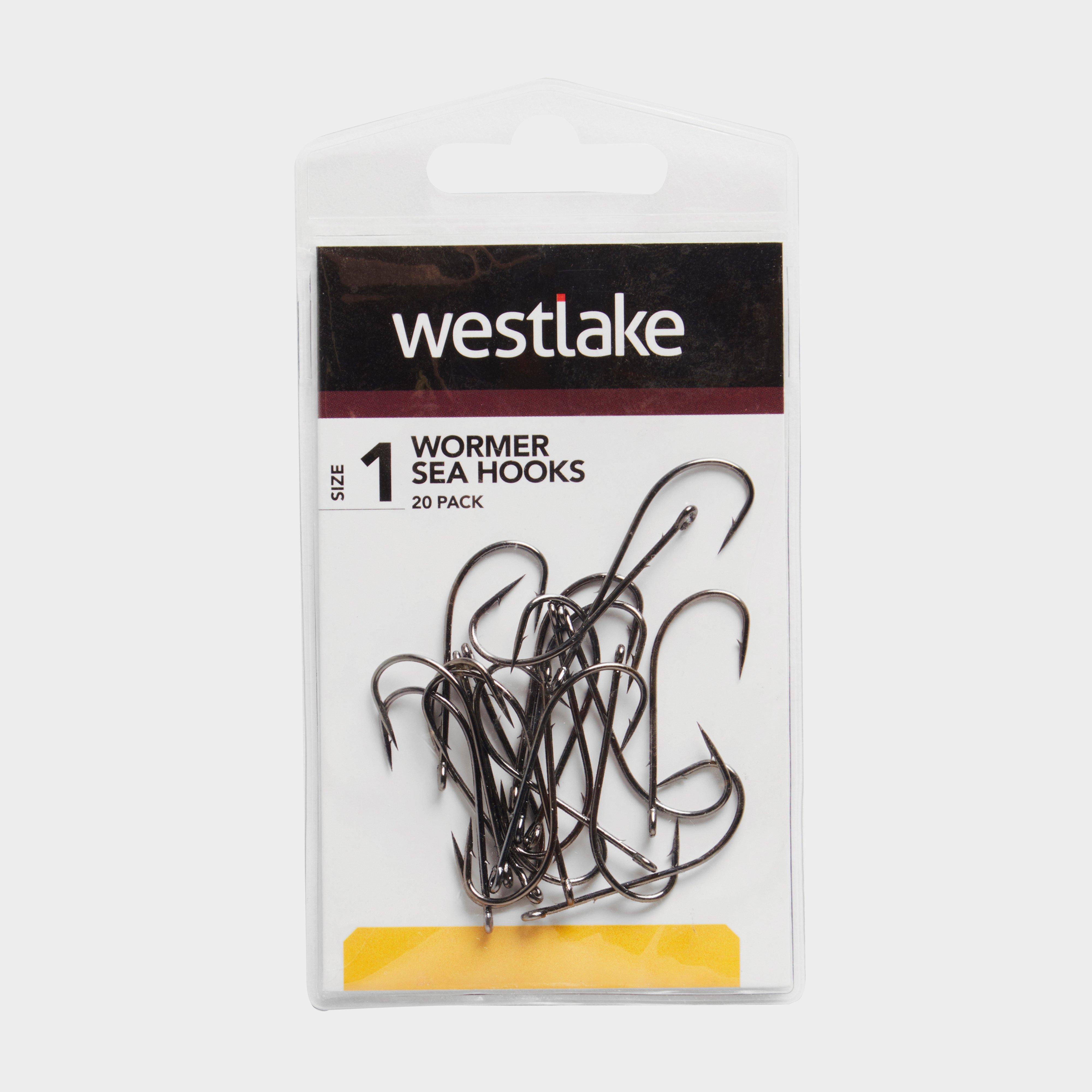 Westlake 20pk Worm Hooks Sz 1 - Black/1  Black/1