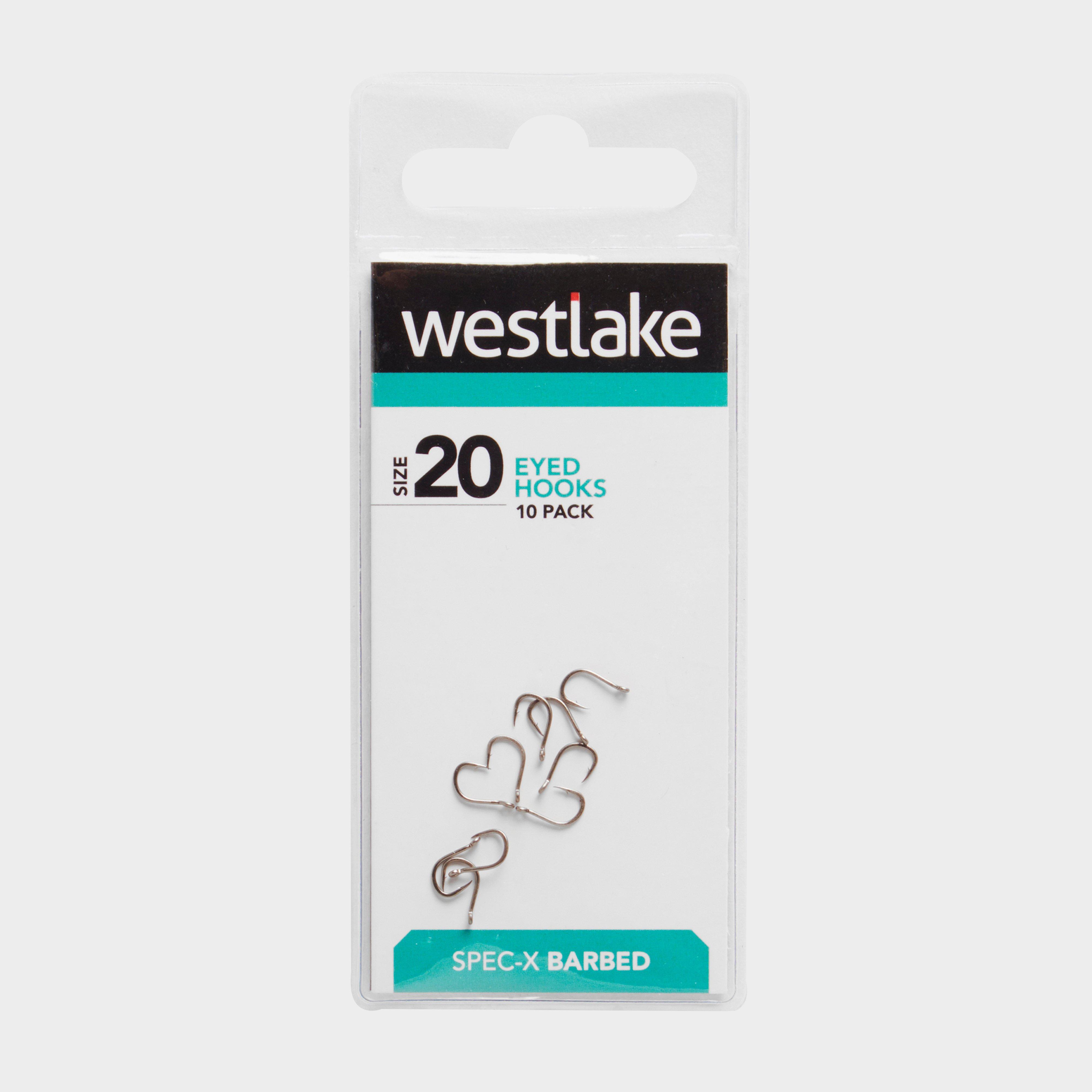 Westlake Barbed Eyed Hooks (size 20) - Silver/20  Silver/20