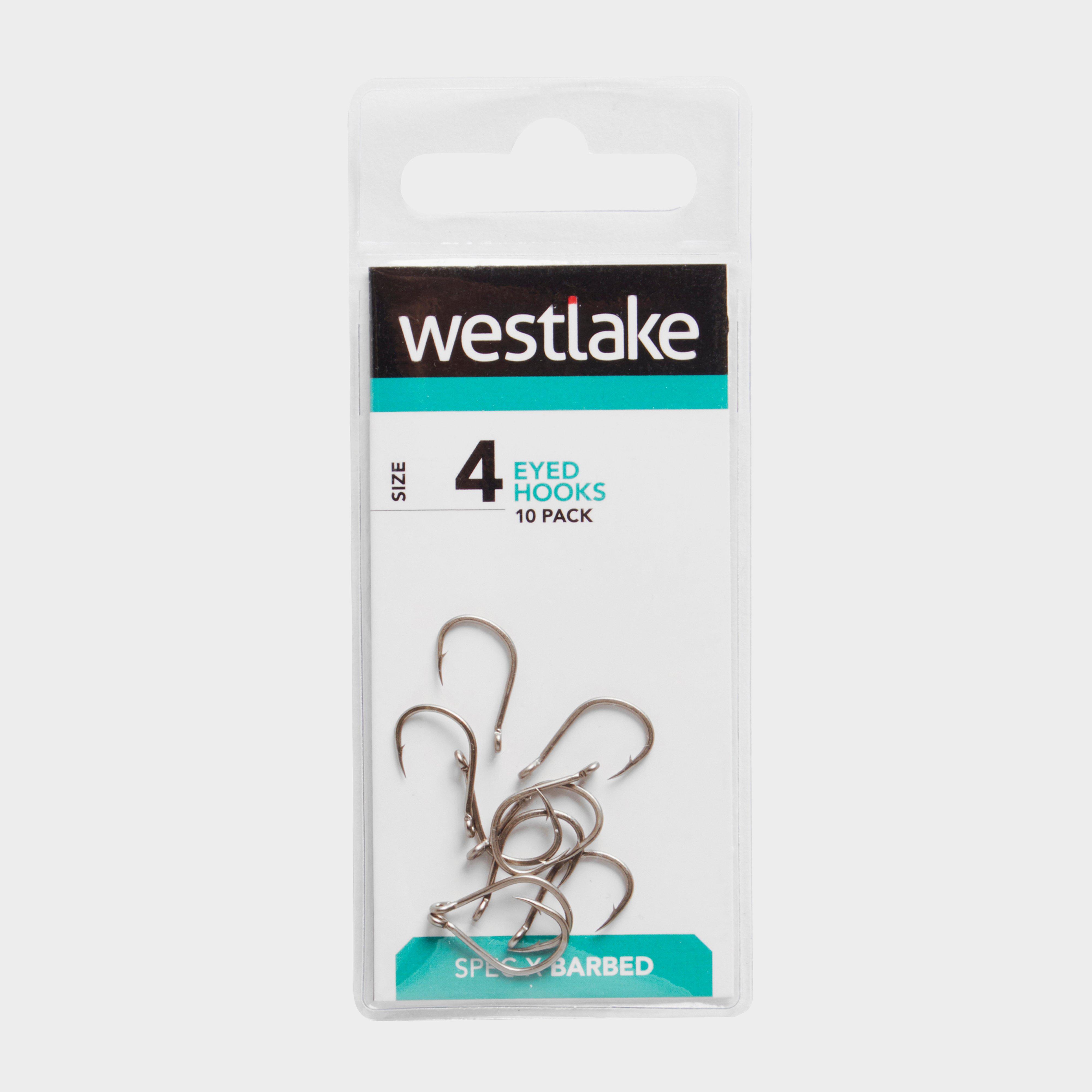 Westlake Barbed Eyed Hooks (size 4) - Silver/4  Silver/4