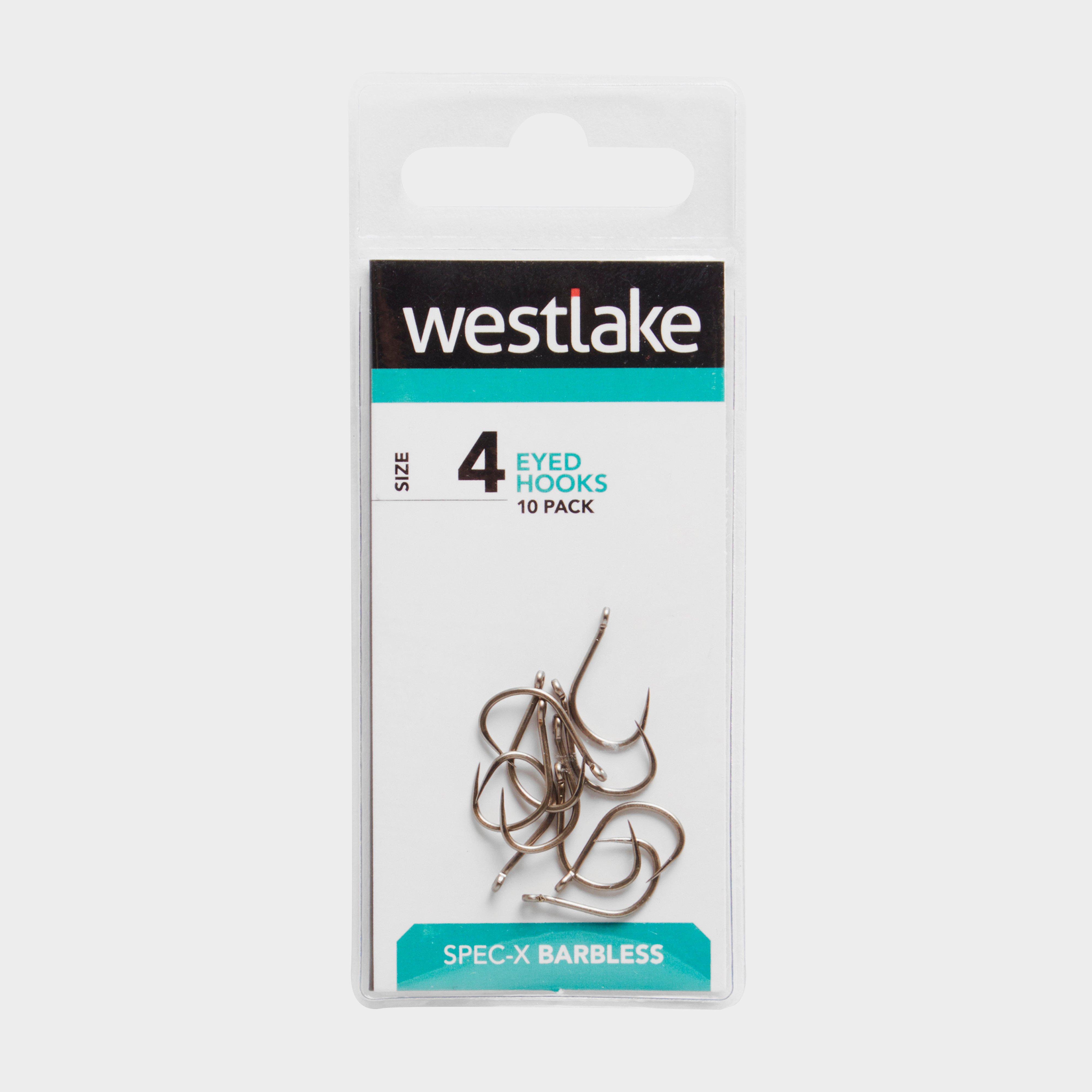 Westlake Barbless Eyed Hooks (size 4) - Silver/4  Silver/4