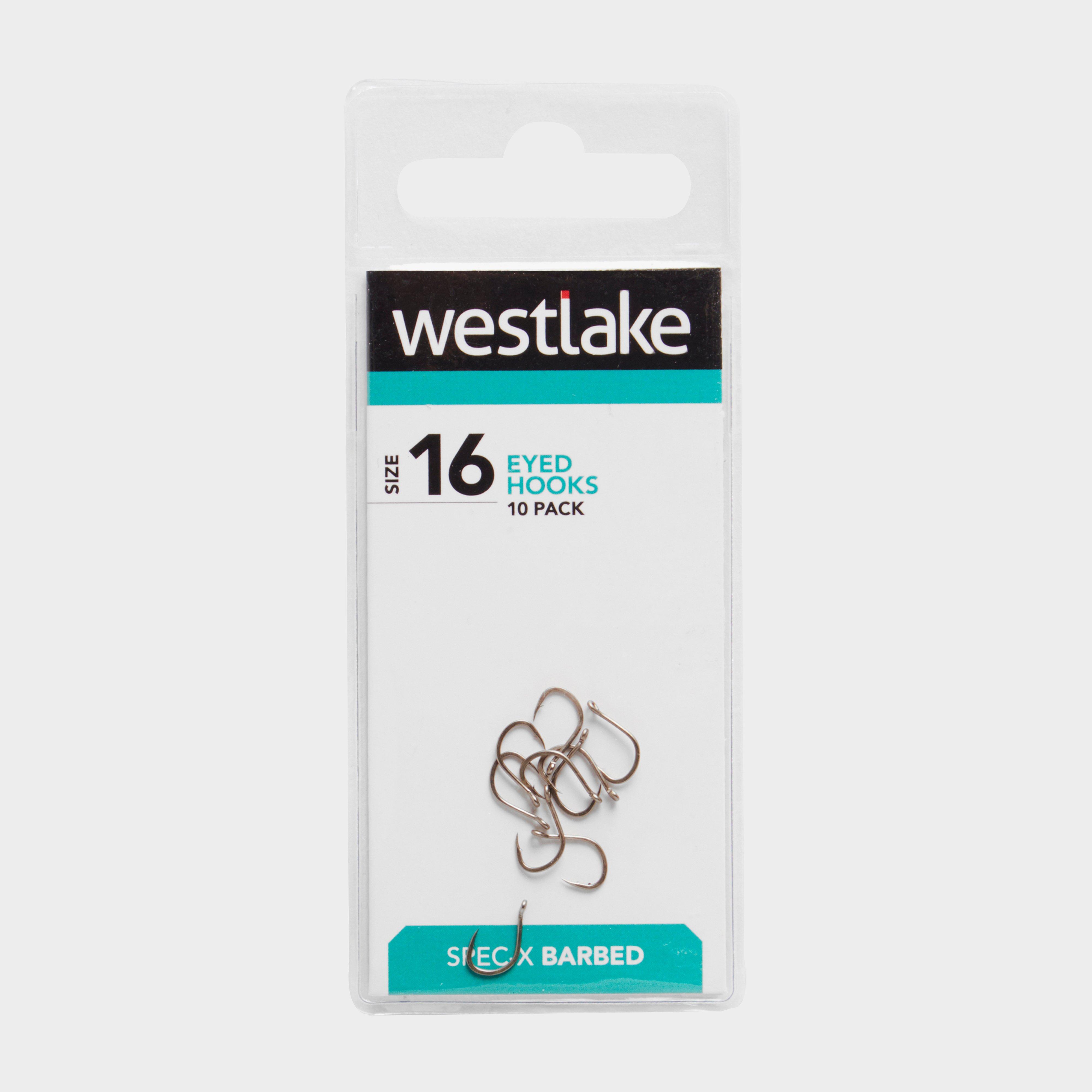 Westlake Eyed Barbed Hooks (size 16) - Silver/16  Silver/16