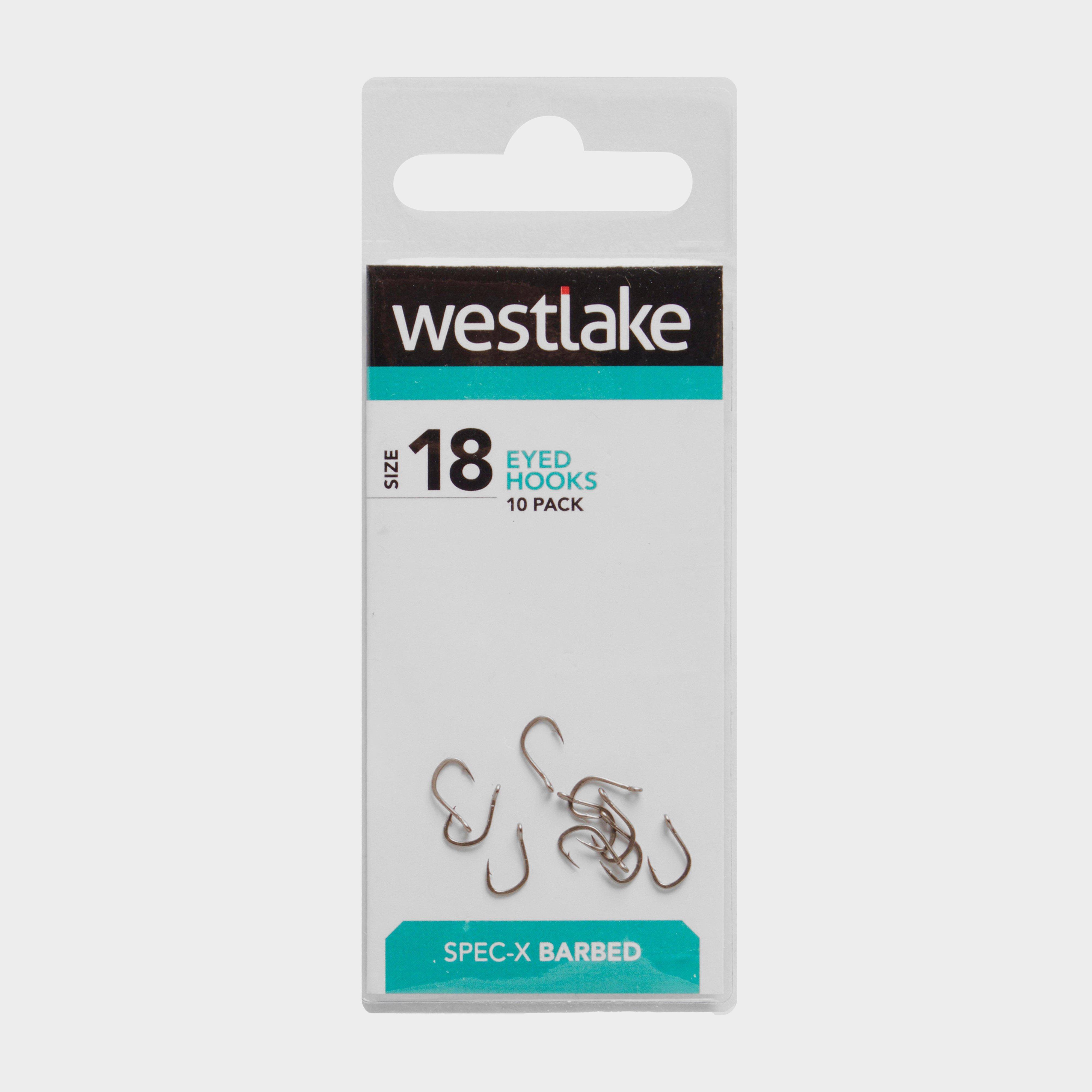 Westlake Eyed Barbed Hooks (size 18) - Silver/18  Silver/18
