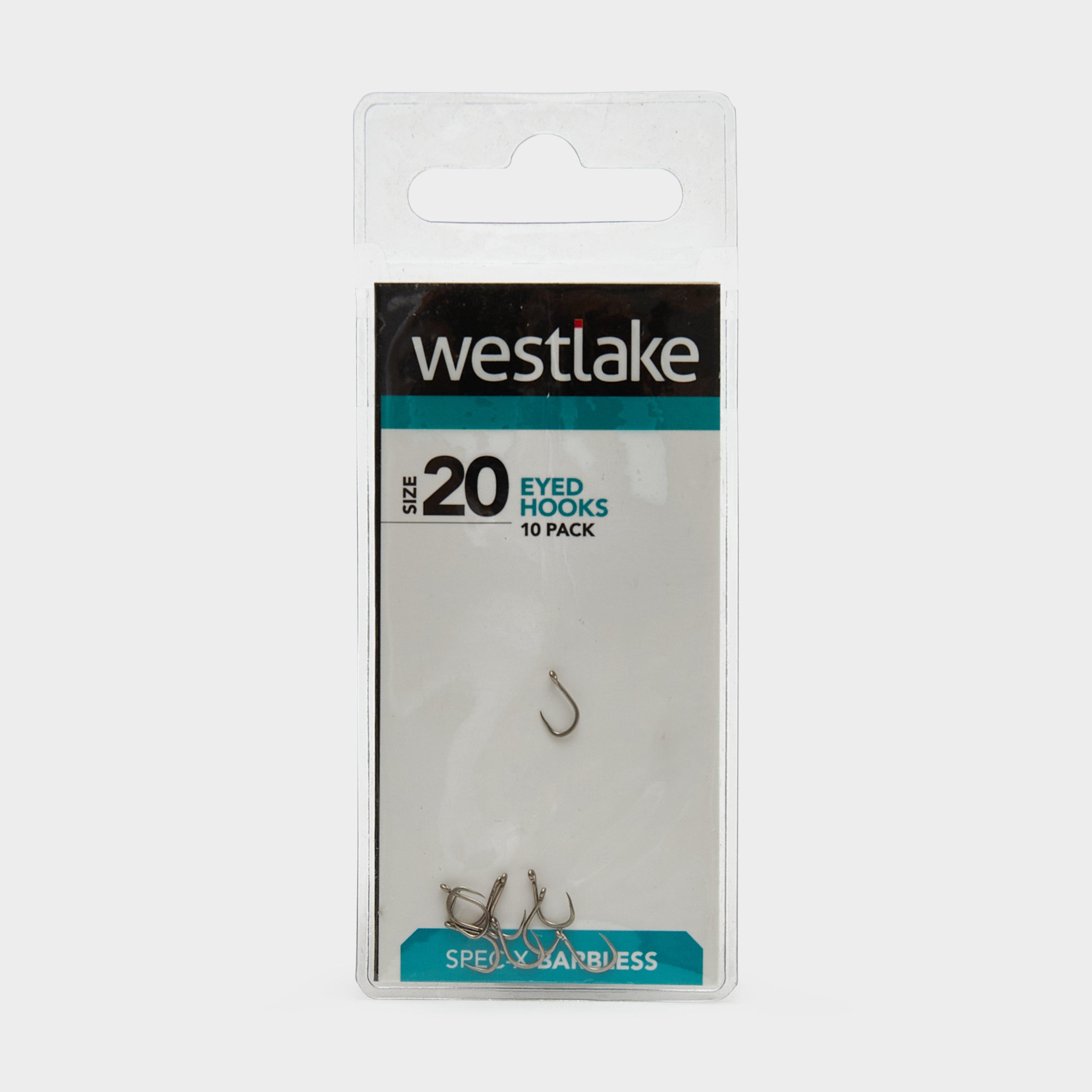 Westlake Eyed Barbless Hooks Size 20 - Silver/20  Silver/20