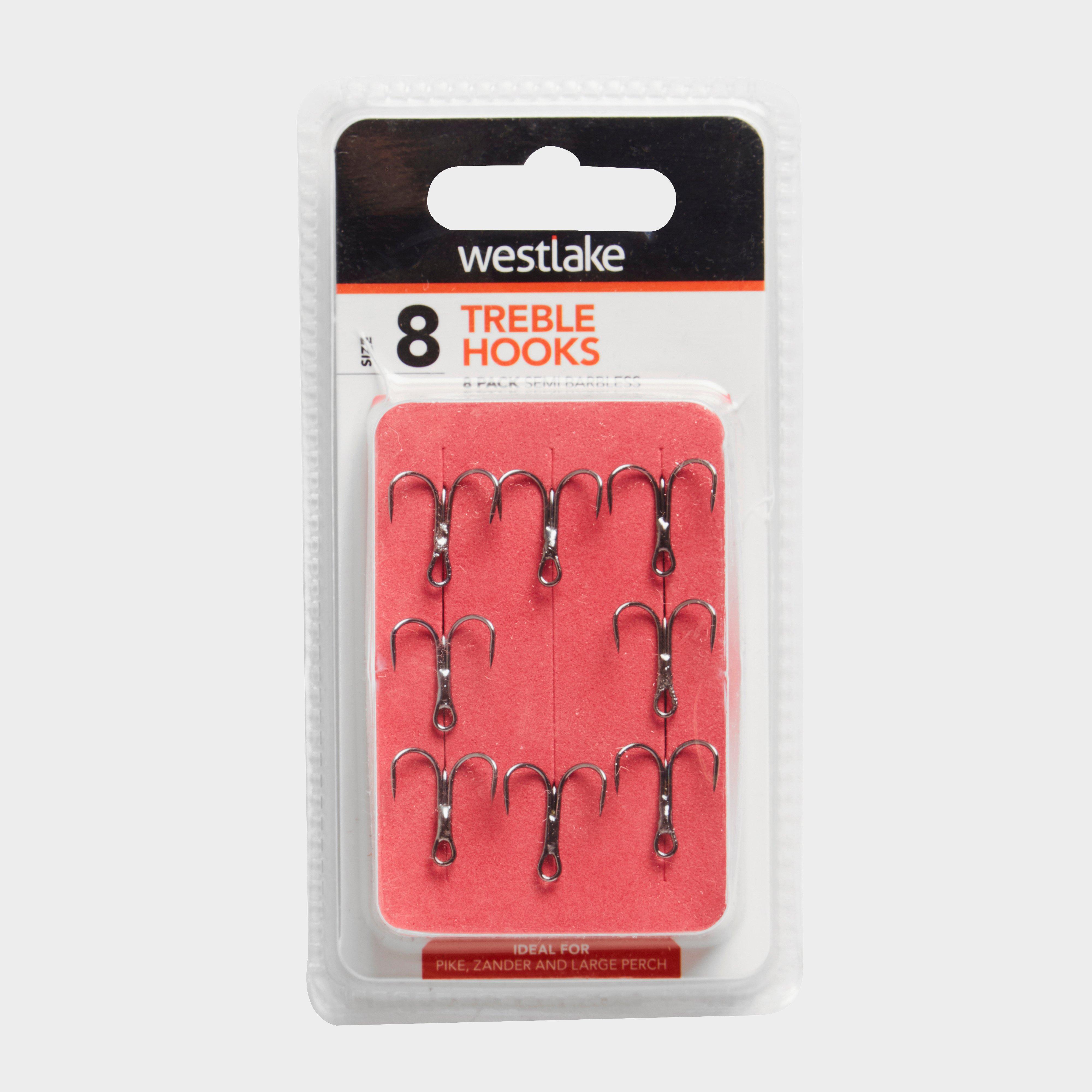 Westlake Semi-barbed Treble Hooks (size 8) - Silver/10p  Silver/10p