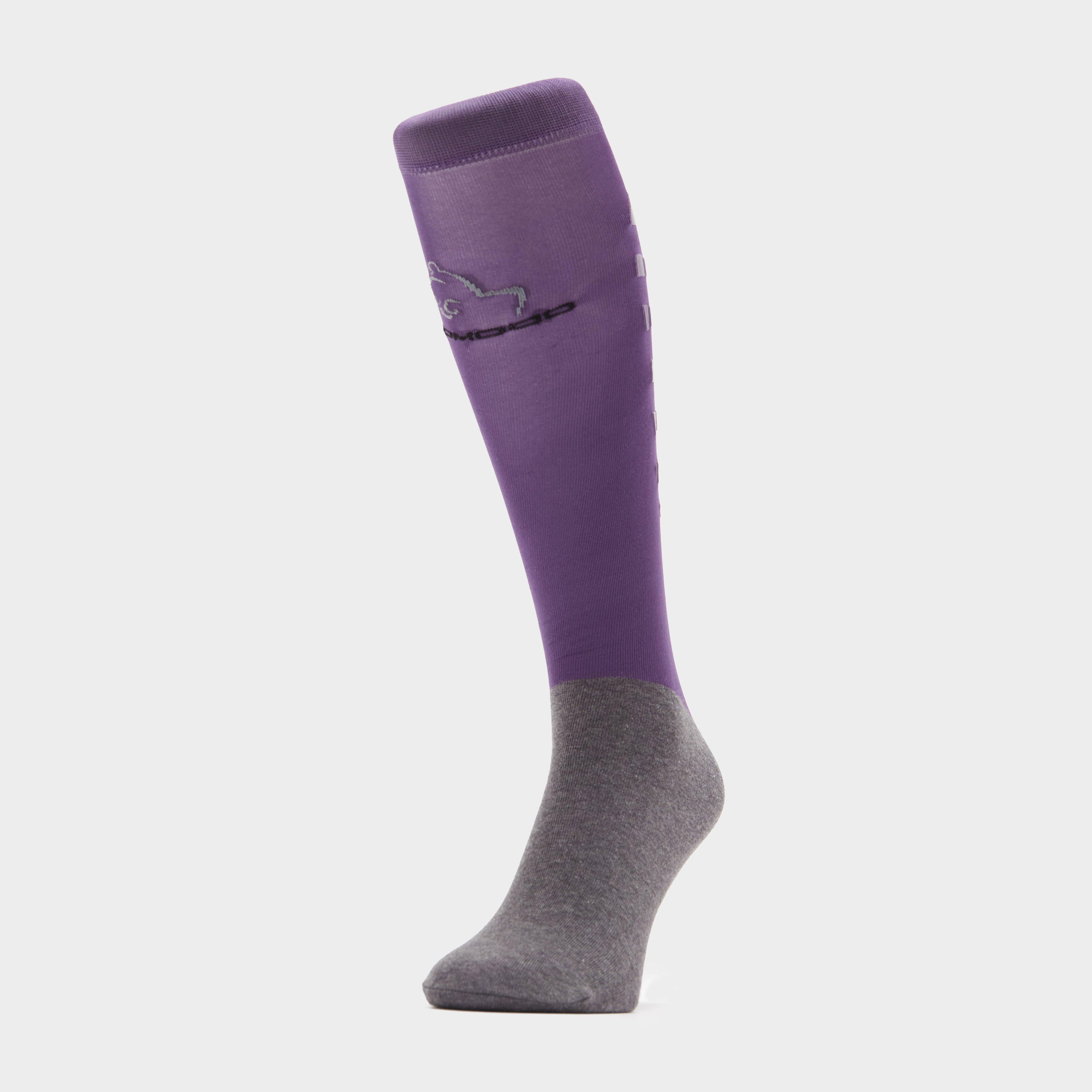 Comodo Kids Microfibre Socks With Silicone Grip - Purple/purple  Purple/purple