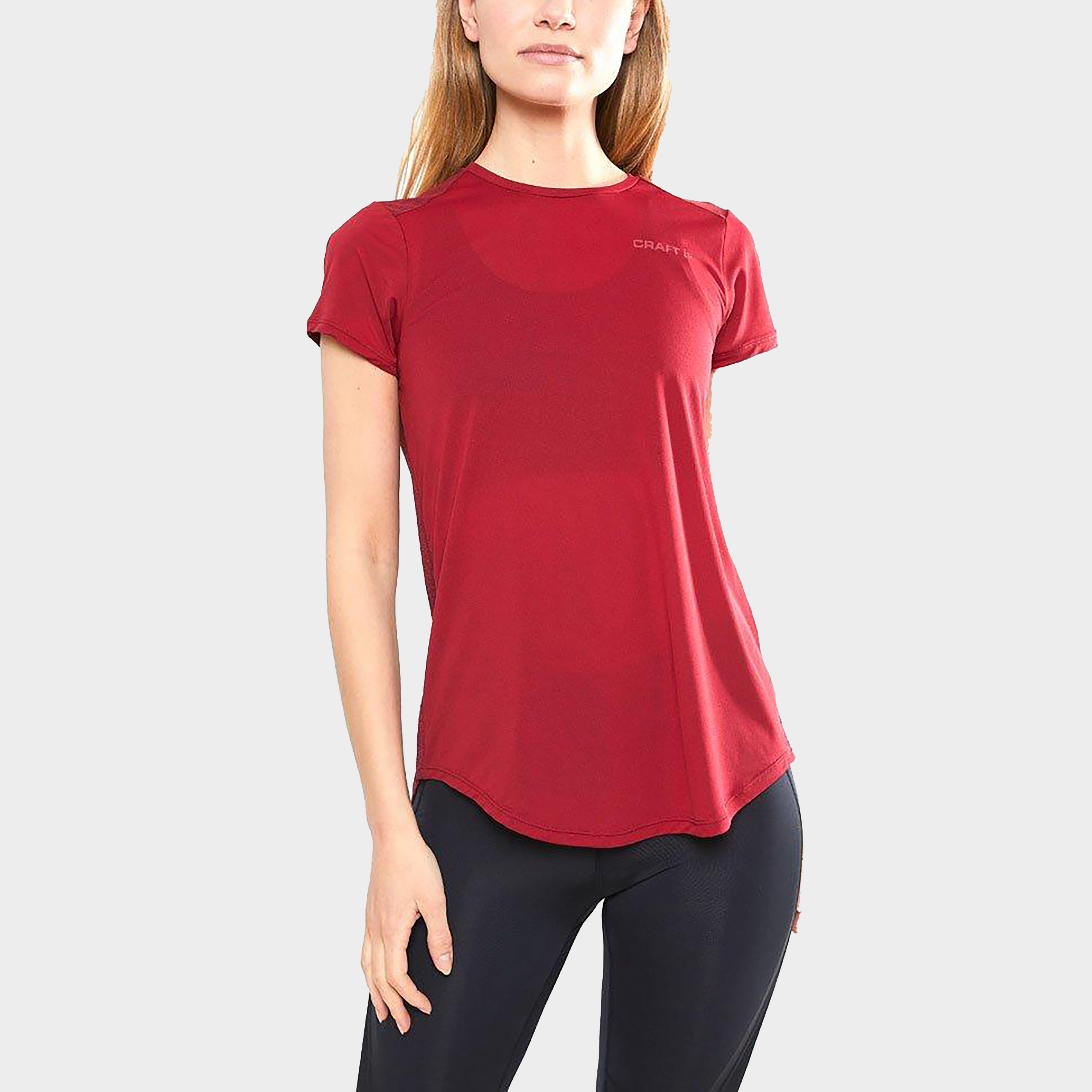 Craft Womens Charge Ss Rn Tee - Red/womens  Red/womens