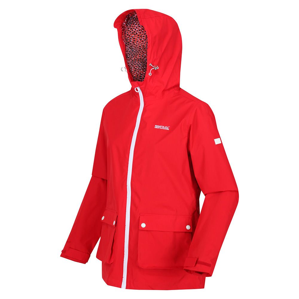Regatta Womens Baysea Waterproof Jacket-true Red / Abstract-10