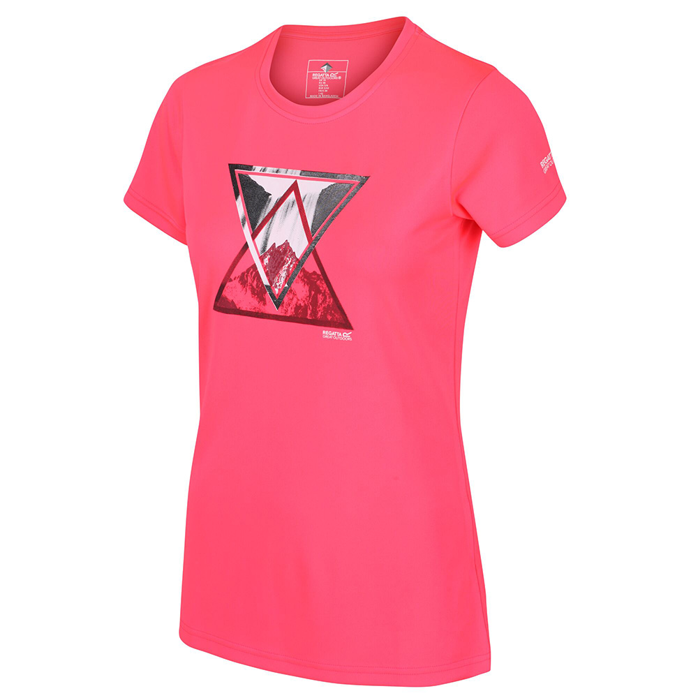 Regatta Womens Fingal T-shirt-neon Pink-16