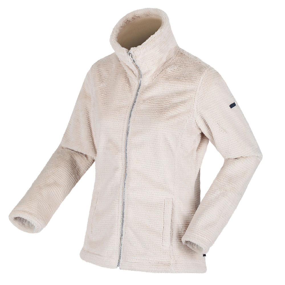 Regatta Womens Heloise Full Zip Fluffy Fleece-light Vanilla Linear Fur-10