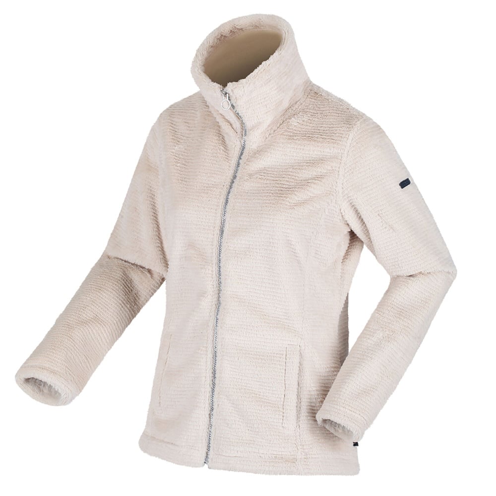 Regatta Womens Heloise Full Zip Fluffy Fleece-light Vanilla Linear Fur-12