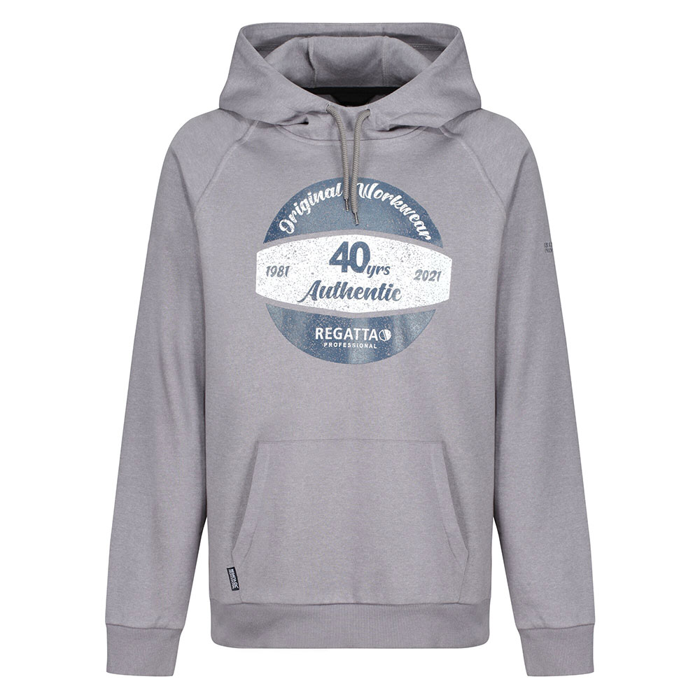 Regatta Workwear Mens 40 Years Hoodie-grey-xl