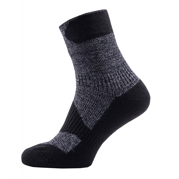 Sealskinz Thin Ankle Walking Waterproof Socks - Dark Grey / Black - 12-14