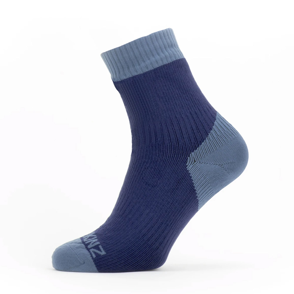 Sealskinz Warm Weather Ankle Length Waterproof Sock-navy Blue-12 - 14