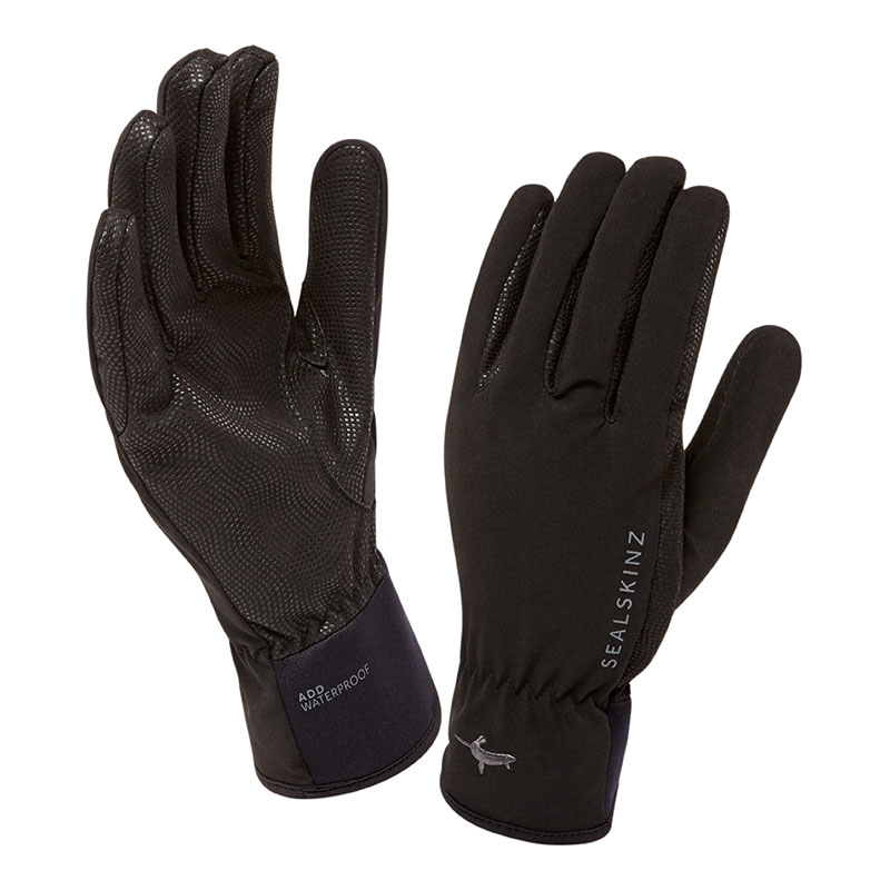 Sealskinz Womens Sea Leopard Gloves - Black - L