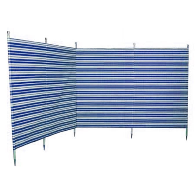 Blue Diamond Classic 5 Pole Windbreak (12ft) - Navy Stripe