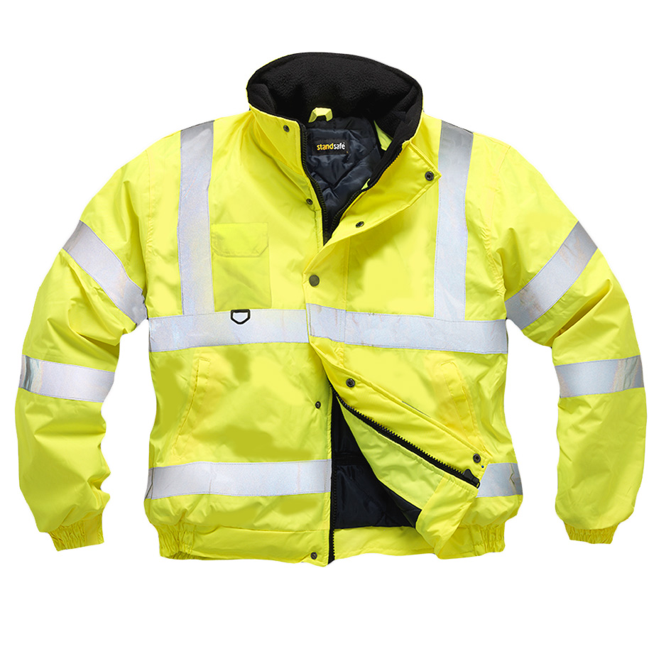 Standsafe Hi-vis Waterproof Bomber Jacket-yellow-2xl