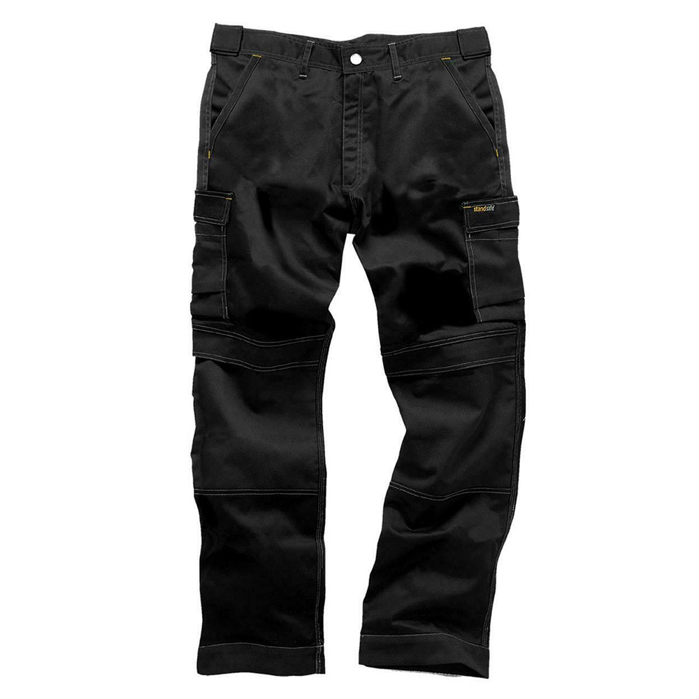 Standsafe Mens Contrast Lite Workwear Trouser-black-30