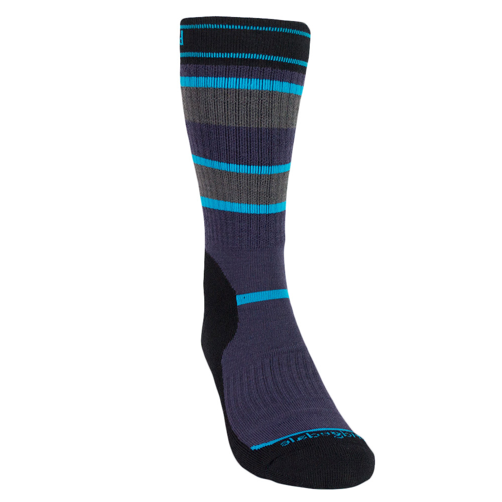 Bridgedale Mens Striped Hiker Socks - Navy / Blue - 12+