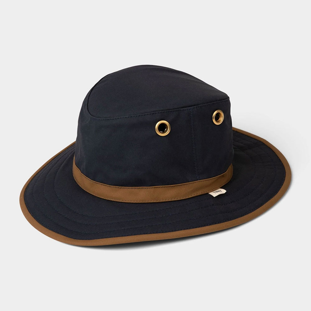 Tilley Outback Waxed Cotton Hat-navy-7 3/8