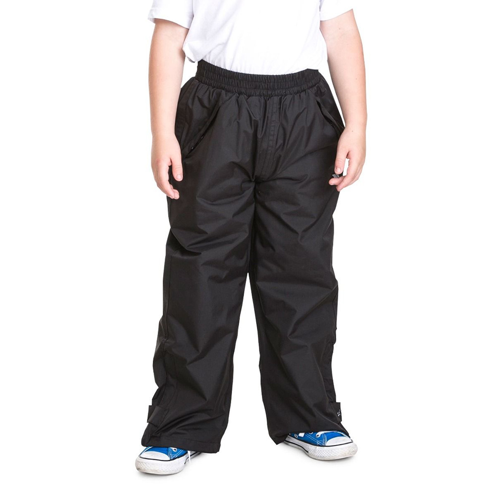Trespass Kids Echo Waterproof Trousers - Black - 11-12 Years