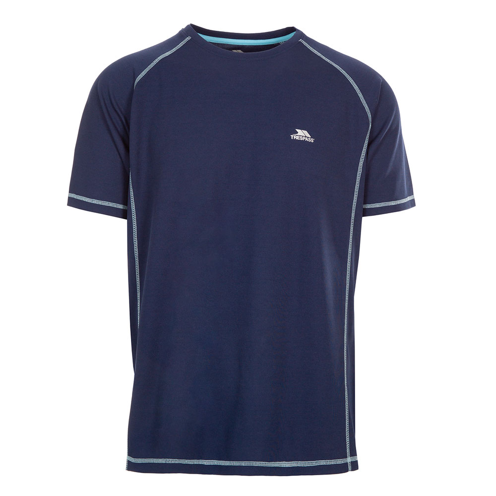 Trespass Mens Albert Quick Dry Active T-shirt-navy / Bonnie Blue-2xl