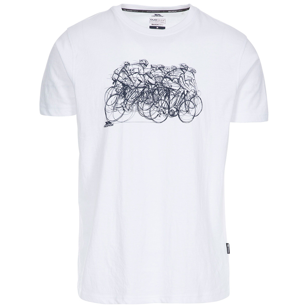 Trespass Mens Wicky Ii Quick Dry T-shirt-white-m