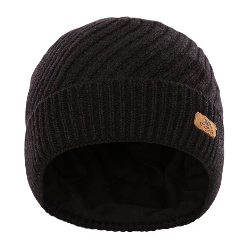 Trespass Womens Twisted Knitted Beanie-black