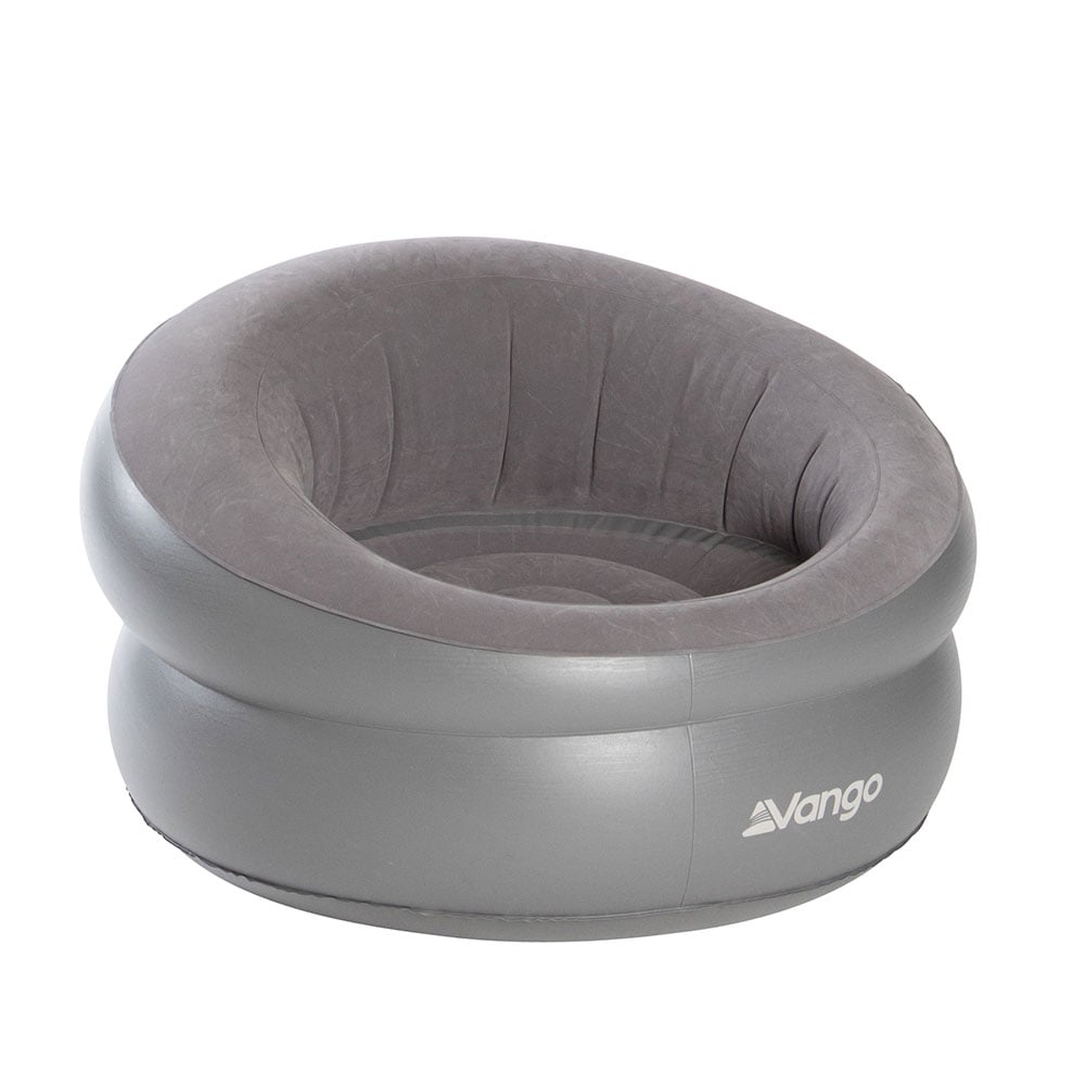 Vango Donut Flocked Inflatable Chair - Nocturne Grey