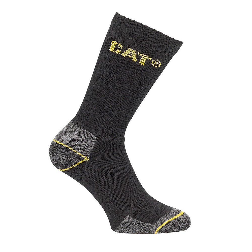 Cat Mens Crew Socks-black-6 - 11