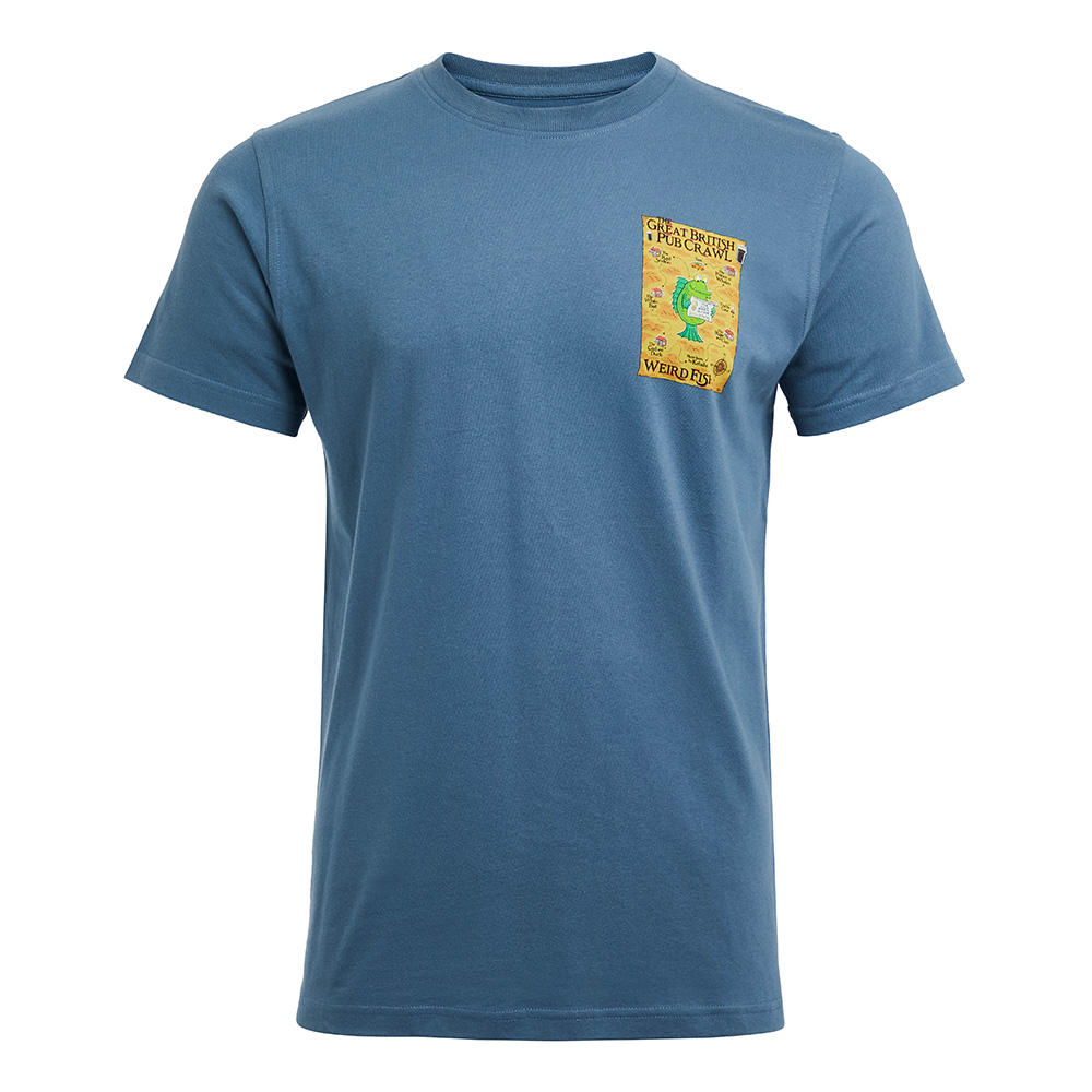 Weird Fish Mens Pub Crawl Organic Artist T-shirt-blue Mirage-2xl