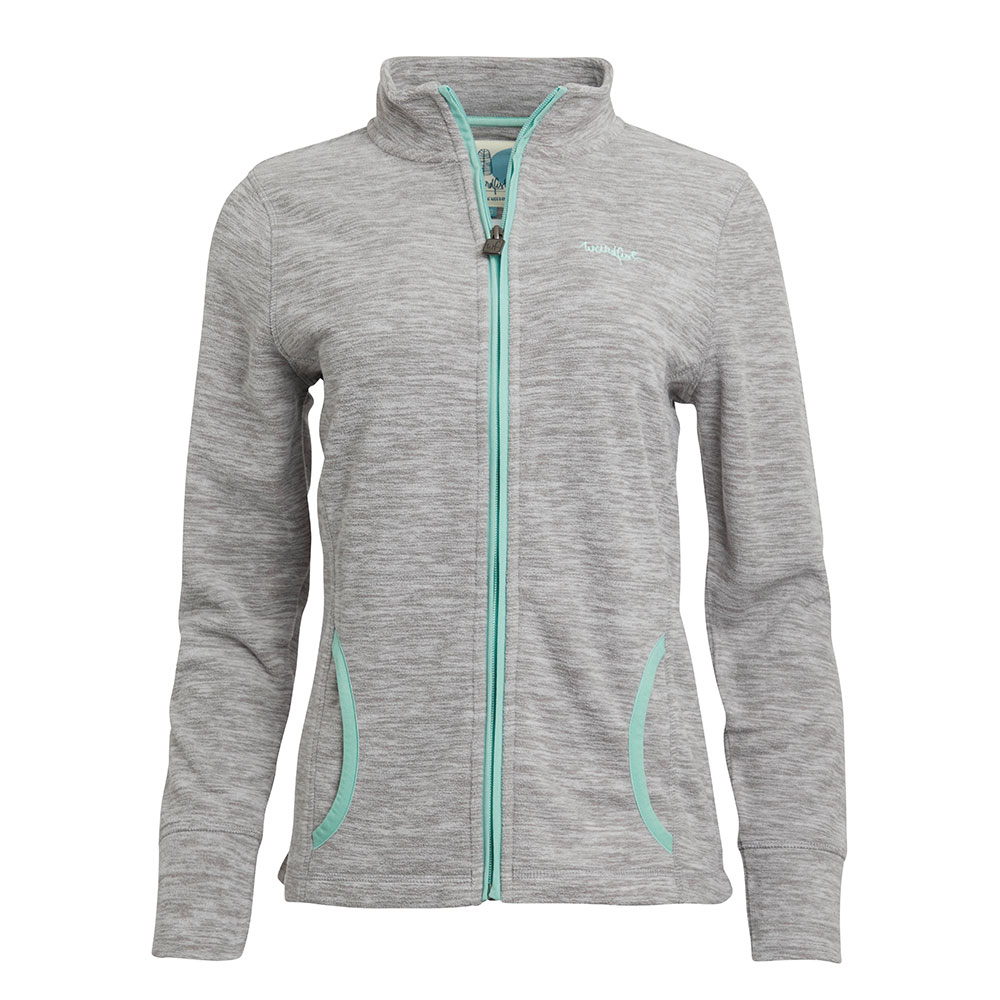 Weird Fish Womens Adele Recycled Polyester Full Zip Fleece-frost Grey