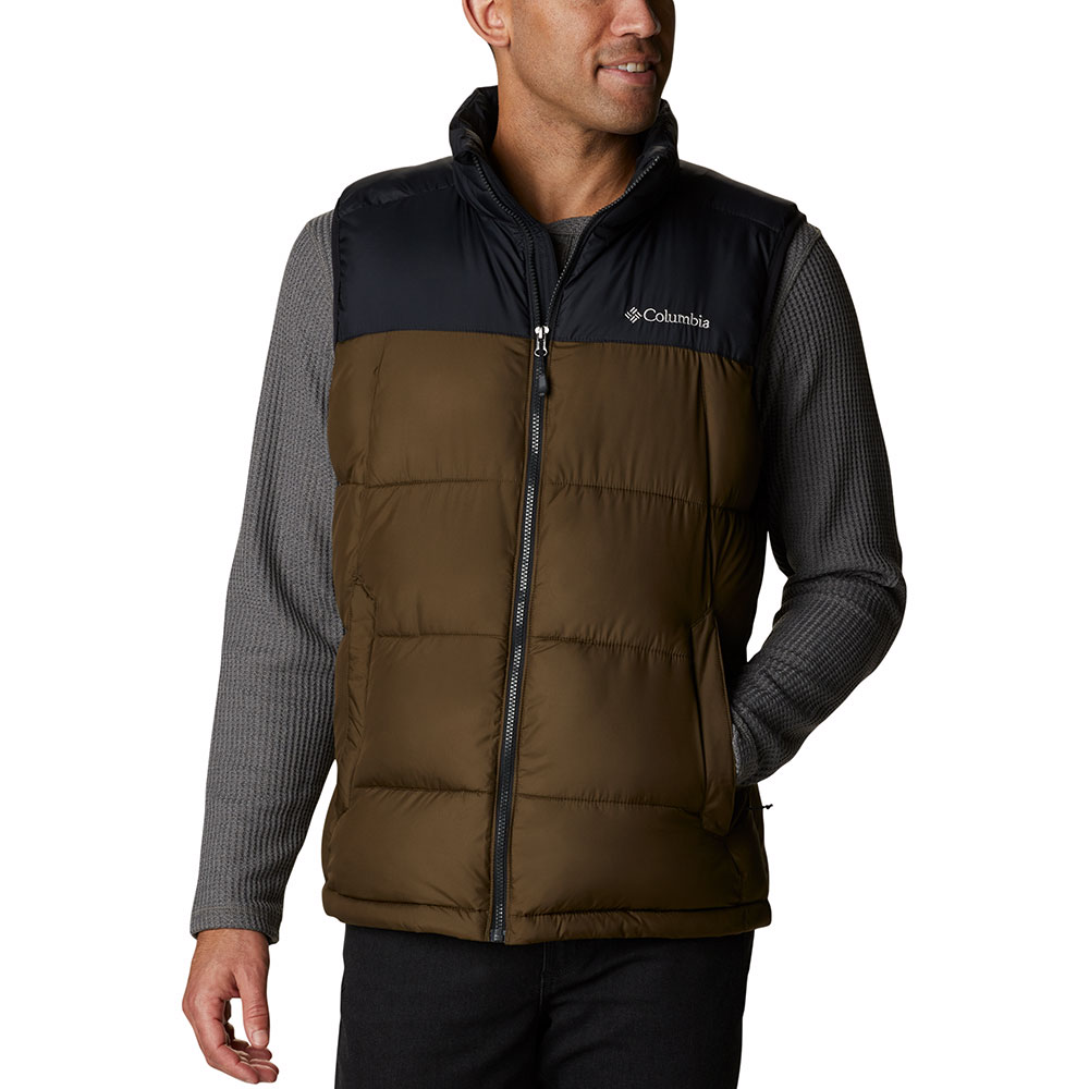 Columbia Mens Pike Lake Insulated Gilet-olive Green-2xl