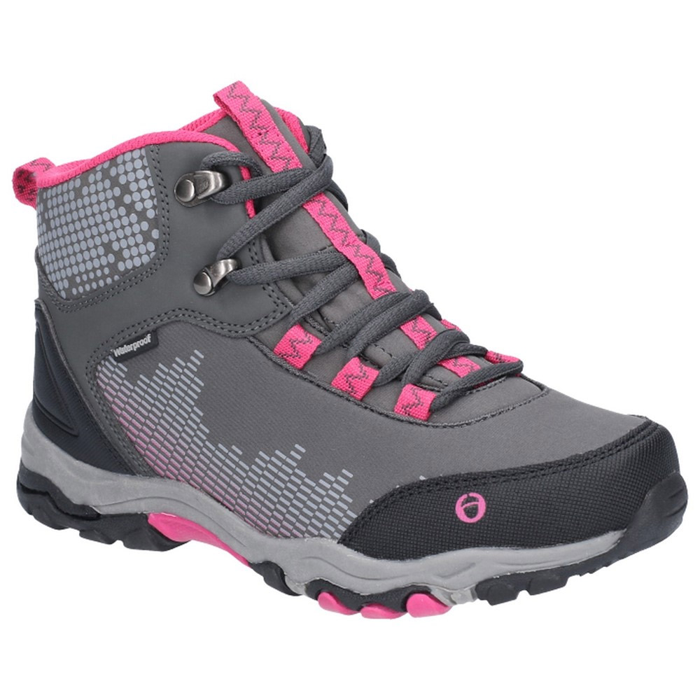 Cotswold Kids Ducklington Waterproof Softshell Hiking Boots-pink-1 Junior