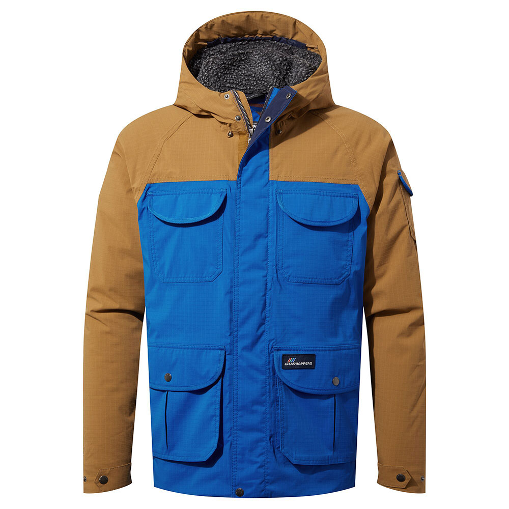 Craghoppers Mens Hanson Waterproof Insulated Jacket-dark Raffia / Avalanche Blue-2xl