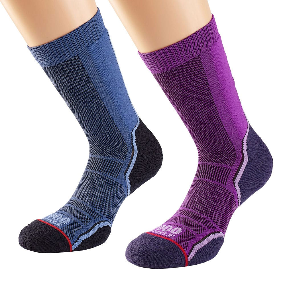 1000 Mile Womens Trek Single Layer Socks (2 Pack)