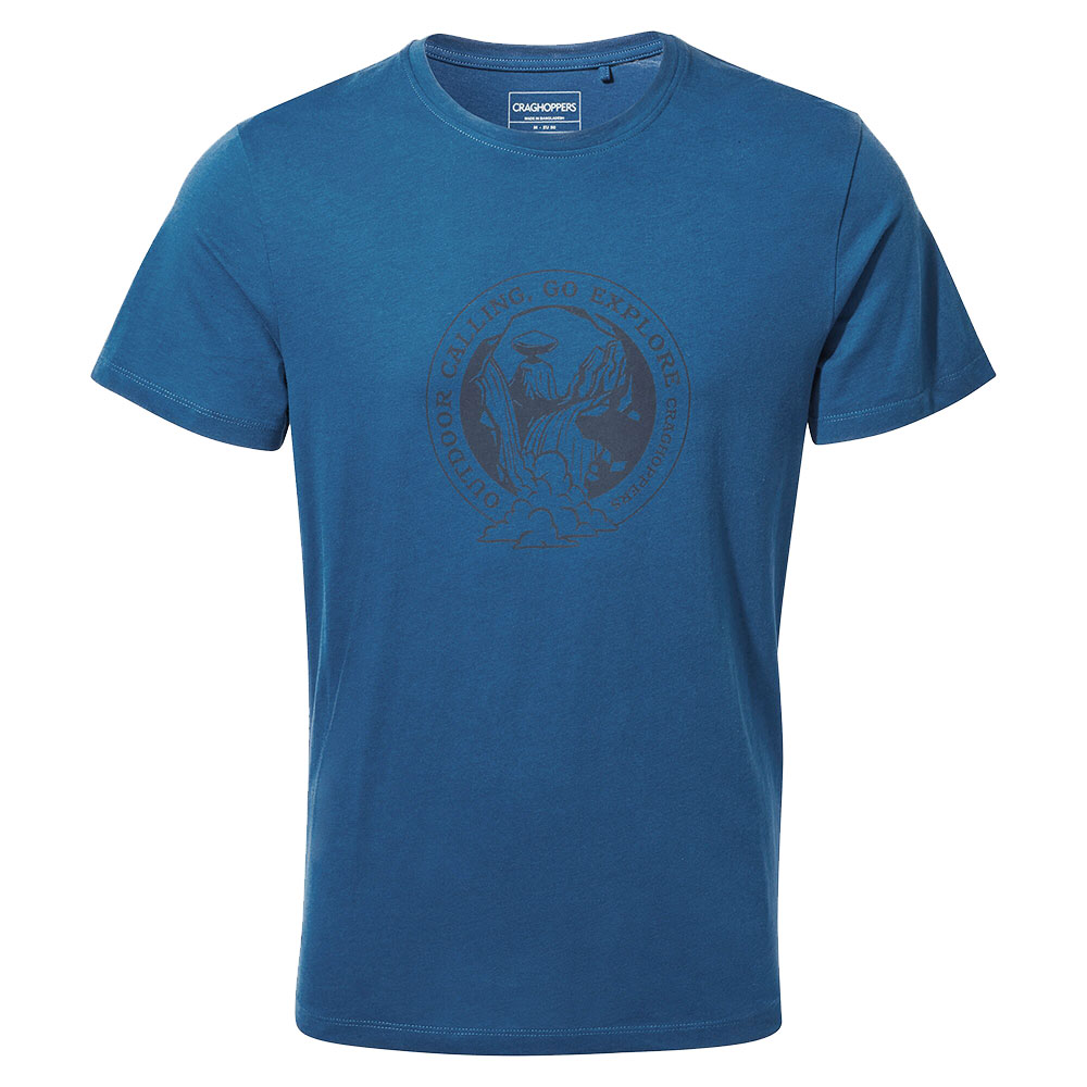 Craghoppers Mens Lugo T-shirt-poseidon Blue-l
