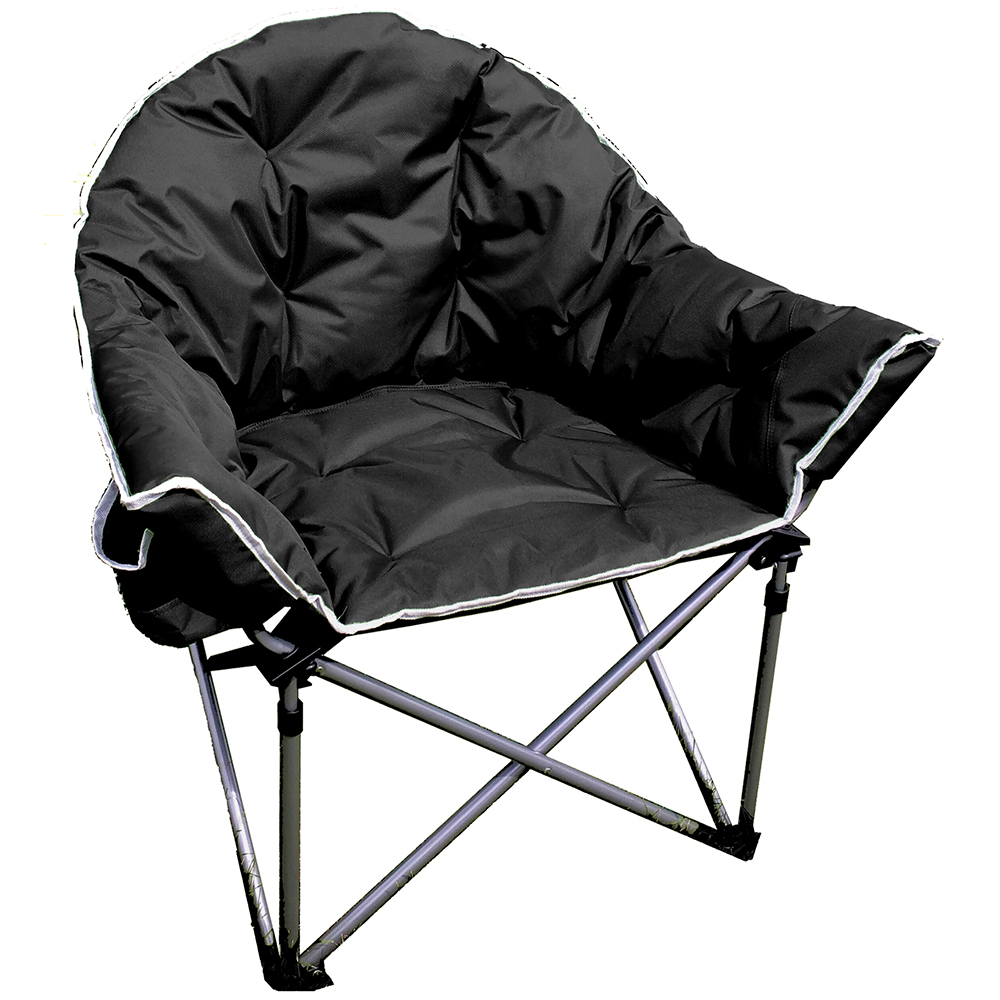 Crusader The Comfort Folding Camping Chair - Black