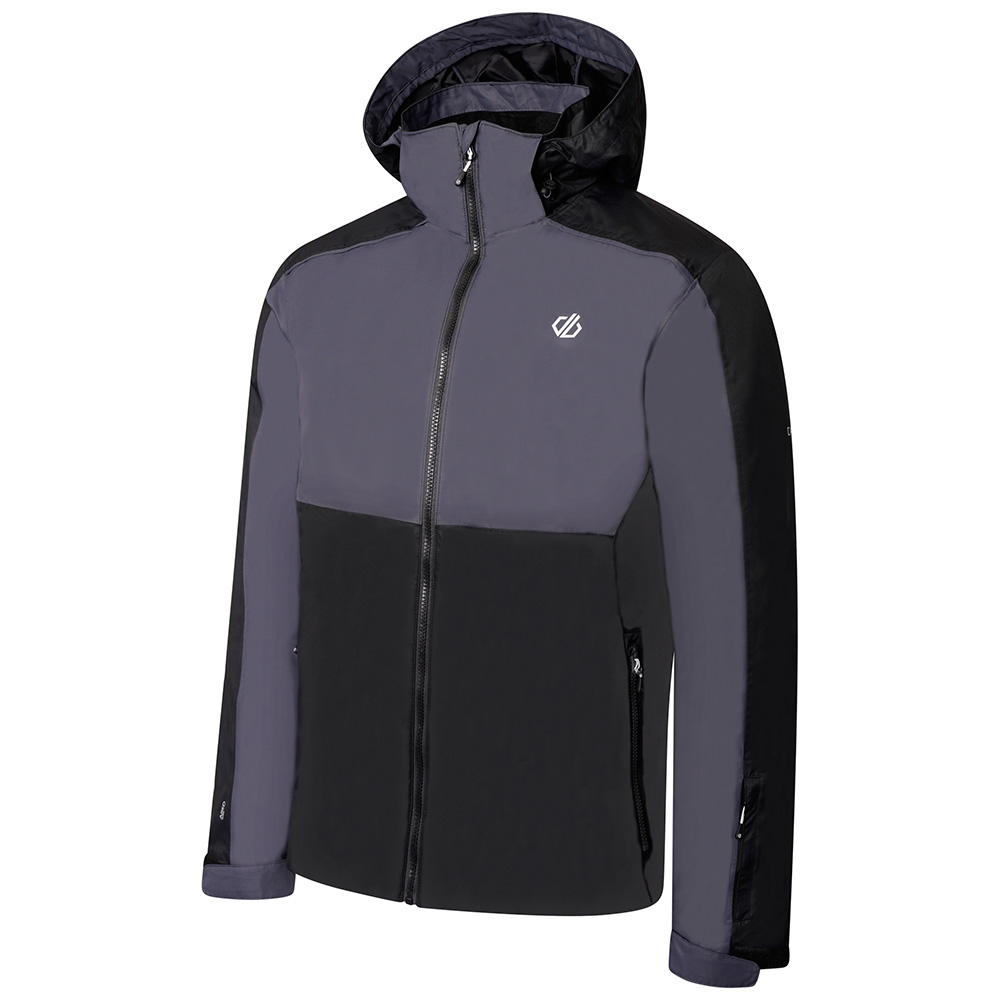 Dare 2b Mens Observe Ii Waterproof Insulated Ski Jacket-ebony Grey / Black / Dark Storm-s