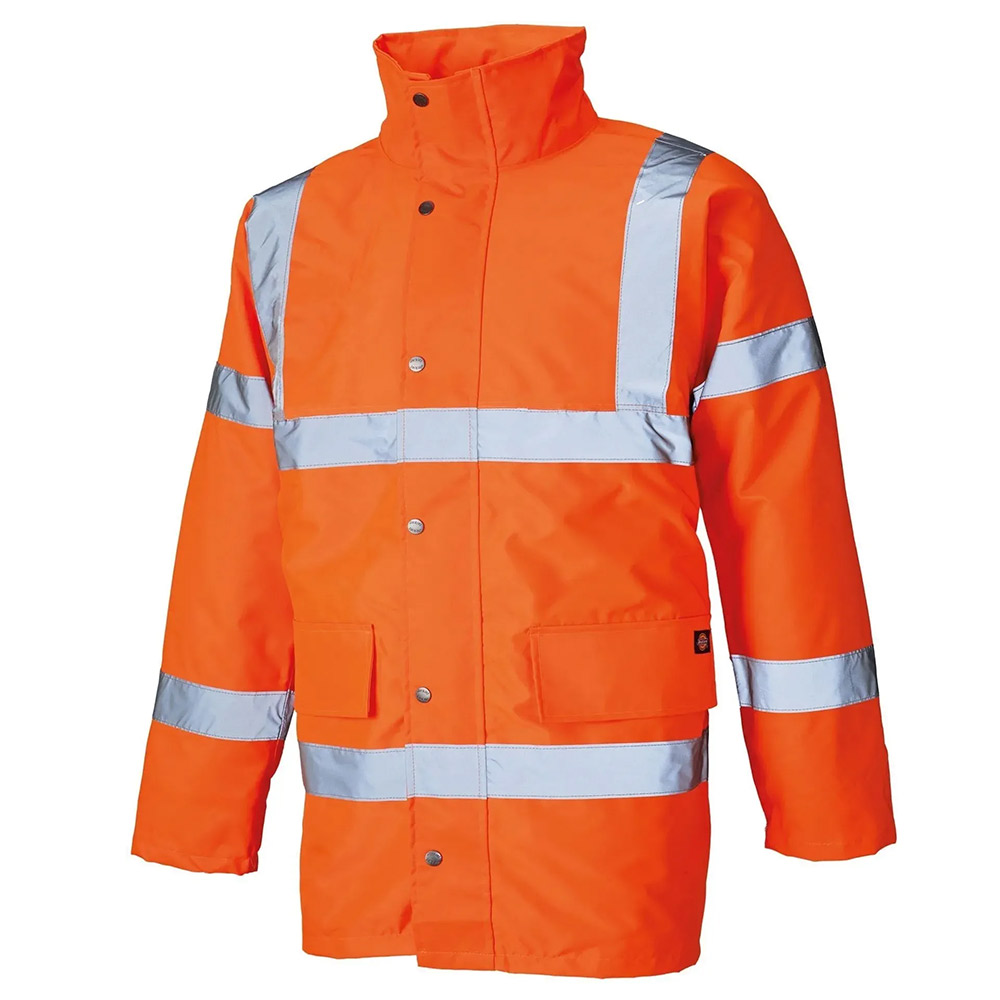 Dickies Hi-vis Waterproof Motorway Safety Jacket-hi Vis Orange-2xl