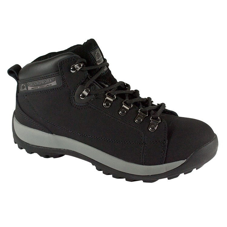 Groundwork Gr387 Ladies Safety Boots - Black - Size 3