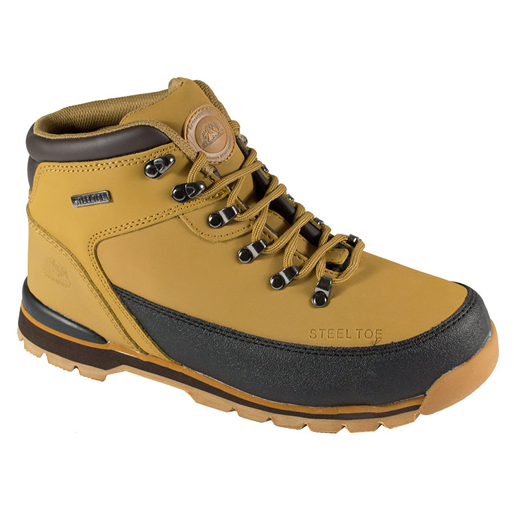 Groundwork Gr77 Leather Safety Boots - Honey - 12