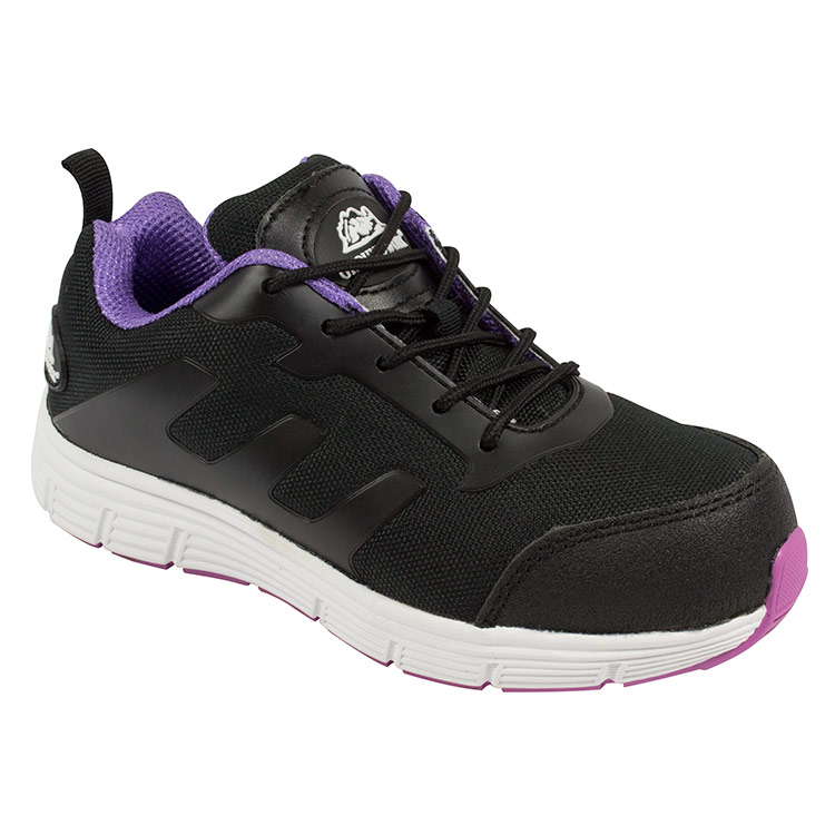 Groundwork Gr95 Ladies Lightweight Safety Trainers - Black / Lilac - Size 4