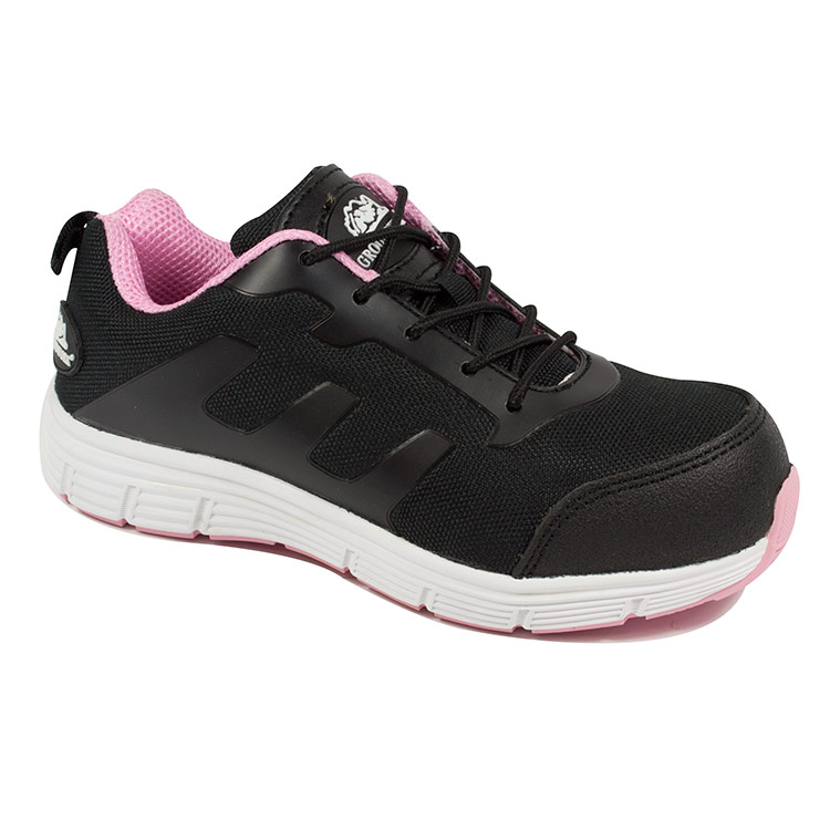 Groundwork Gr95 Ladies Lightweight Safety Trainers - Black/pink - Size 4