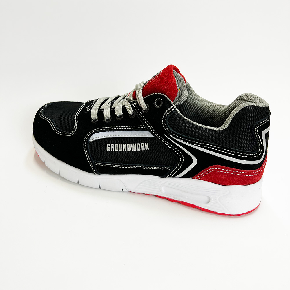 Groundwork Mens Gr14 Safety Trainers-black / Red-11