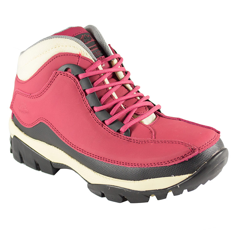 Groundwork Womens Gr386 Lace Up Safety Boots-red-3