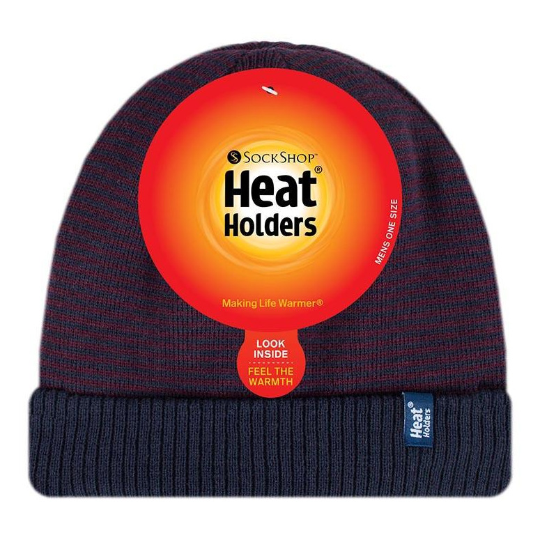 Heat Holders Mens Horten Heatweaver Hat-denim / Burgundy
