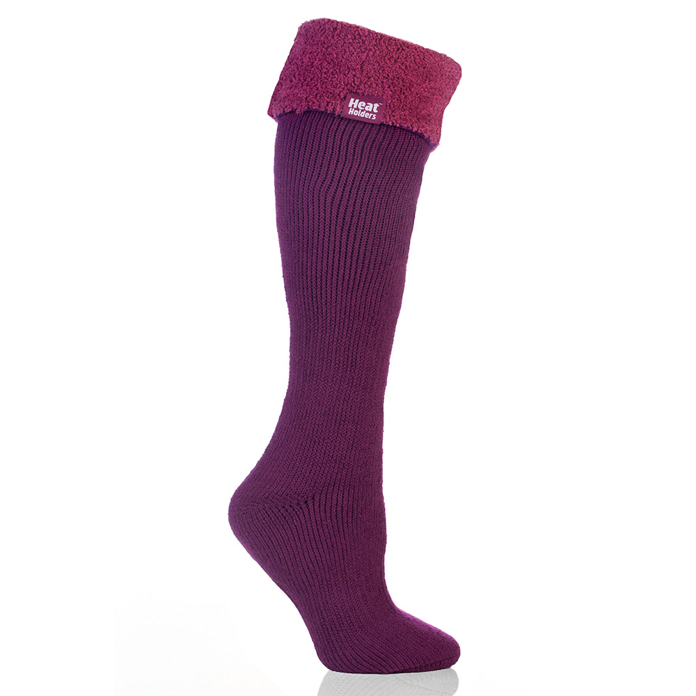 Heat Holders Womens Original Thermal Wellington Socks - Deep Fuchsia - 4-8