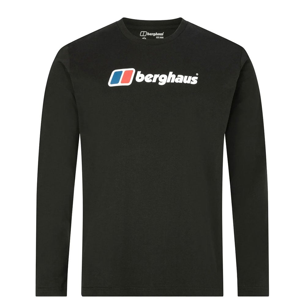 Berghaus Mens Large Logo Long Sleeved T-shirt-black-2xl