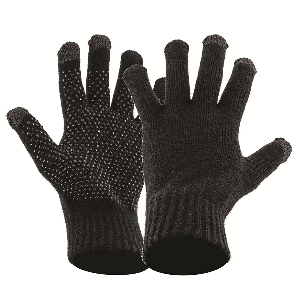Highlander Touch Screen Knit Gloves - Black - L/xl